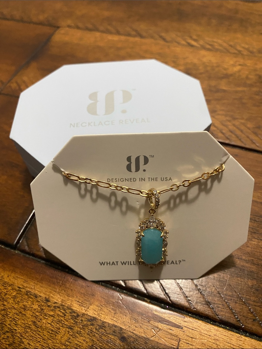 Bomb Party OG Originals Necklace - Genuine Amazonite - Gold Plating